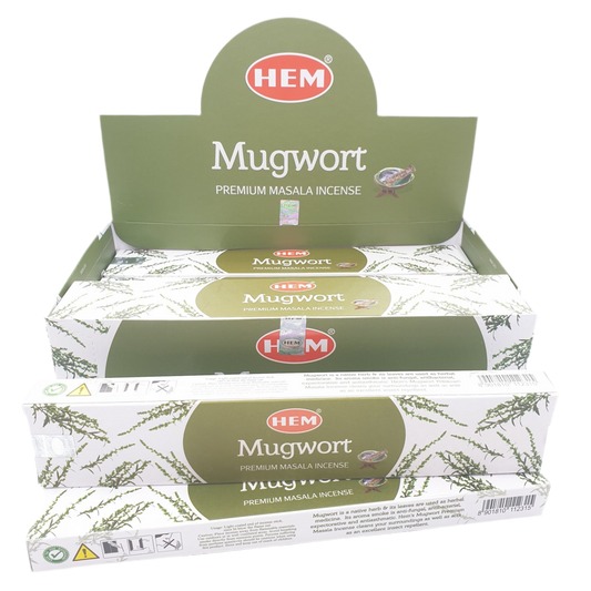 HEM Mugwort Masala Räucherstäbchen – 100 % naturreiner Beifuß-Duft für Reinigung & spirituelle Reinigung