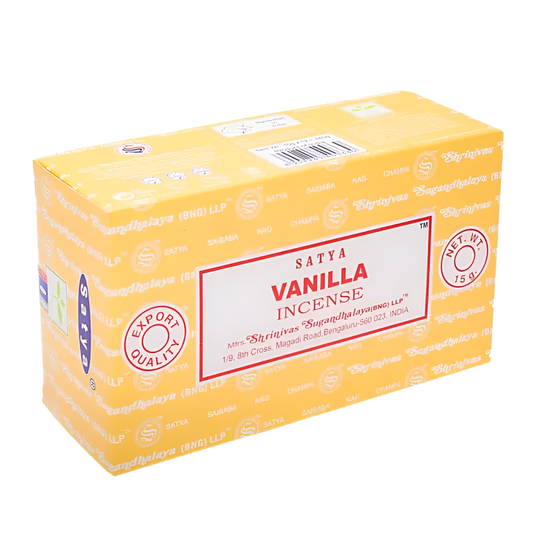 Satya Vanille Räucherstäbchen – 100 % naturreiner Vanille-Duft für Entspannung & Wohlbefinden