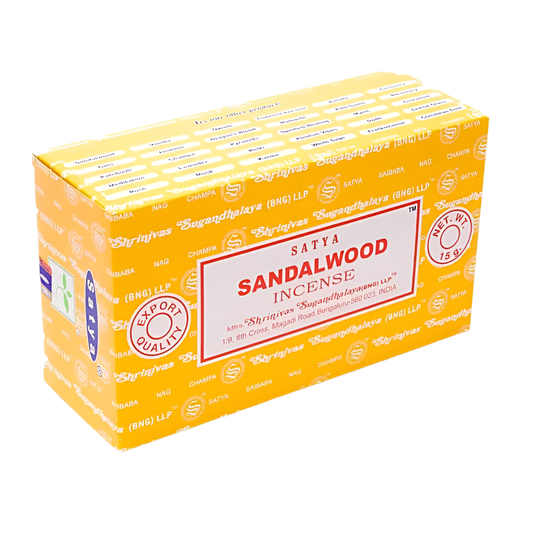 Satya Sandelwood Räucherstäbchen – 100 % naturreiner Sandelholz-Duft für Entspannung & Raumklima