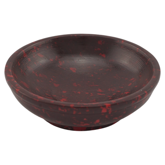 Räucherschale aus rotem Speckstein – Handgefertigt für Räucherrituale mit Kohle, Weihrauch & Kräutern