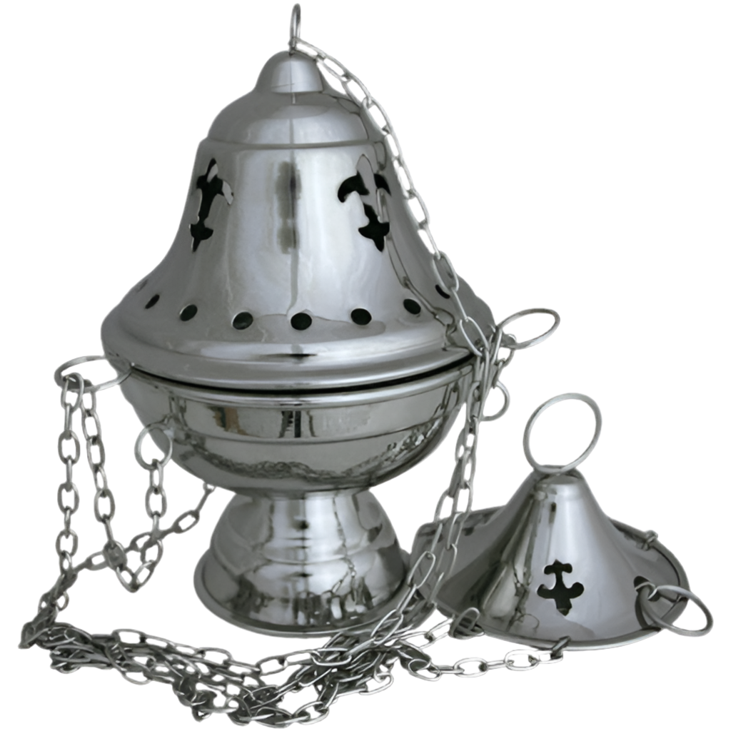Weihrauchfass H17 vernickelt – Edles Räuchergefäß für traditionelle Rituale & spirituelle Reinigung