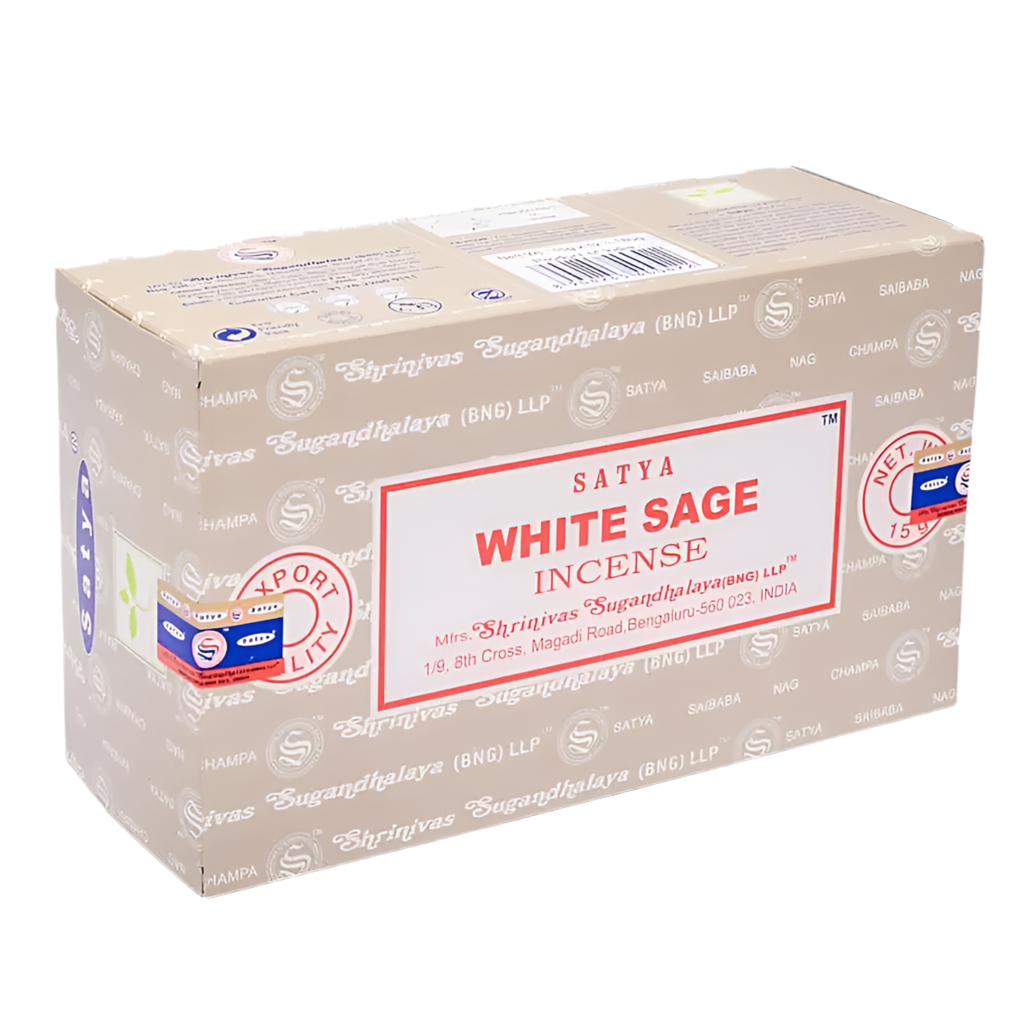 Satya Weißer Salbei Räucherstäbchen – 100 % naturreiner Salbei-Duft für Reinigung & Raumklima