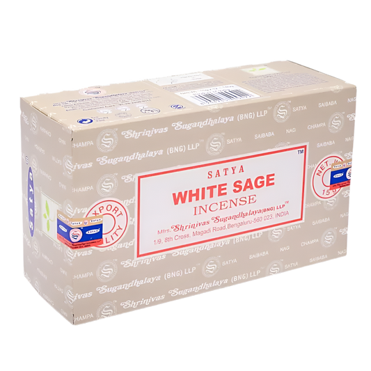 Satya Weißer Salbei Räucherstäbchen – 100 % naturreiner Salbei-Duft für Reinigung & Raumklima
