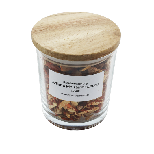 Kräutermischung Adlers Meistermischung – Wohltuendes Räucherwerk zum Abschalten & Zentrieren – Handverarbeitete Kräutermischung