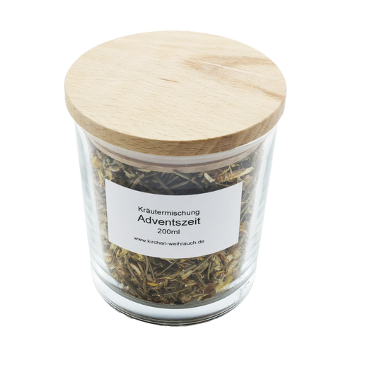 Kräutermischung Adventszeit – Warmer Duft für Geborgenheit & besinnliche Stunden – Hochwertiges Räucherwerk für kalte Tage