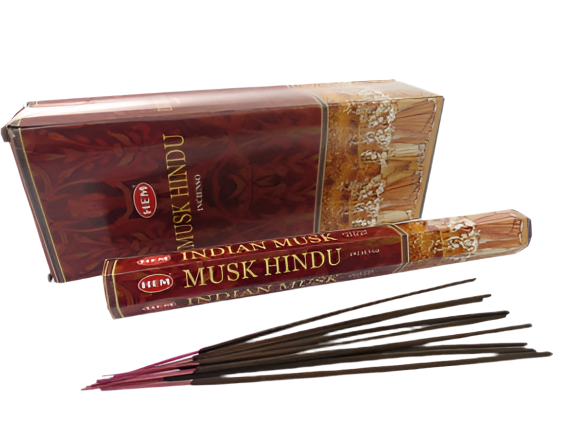 HEM Indian Musk Räucherstäbchen – 100 % naturreiner, erdiger Moschus-Duft für sinnliche Atmosphäre