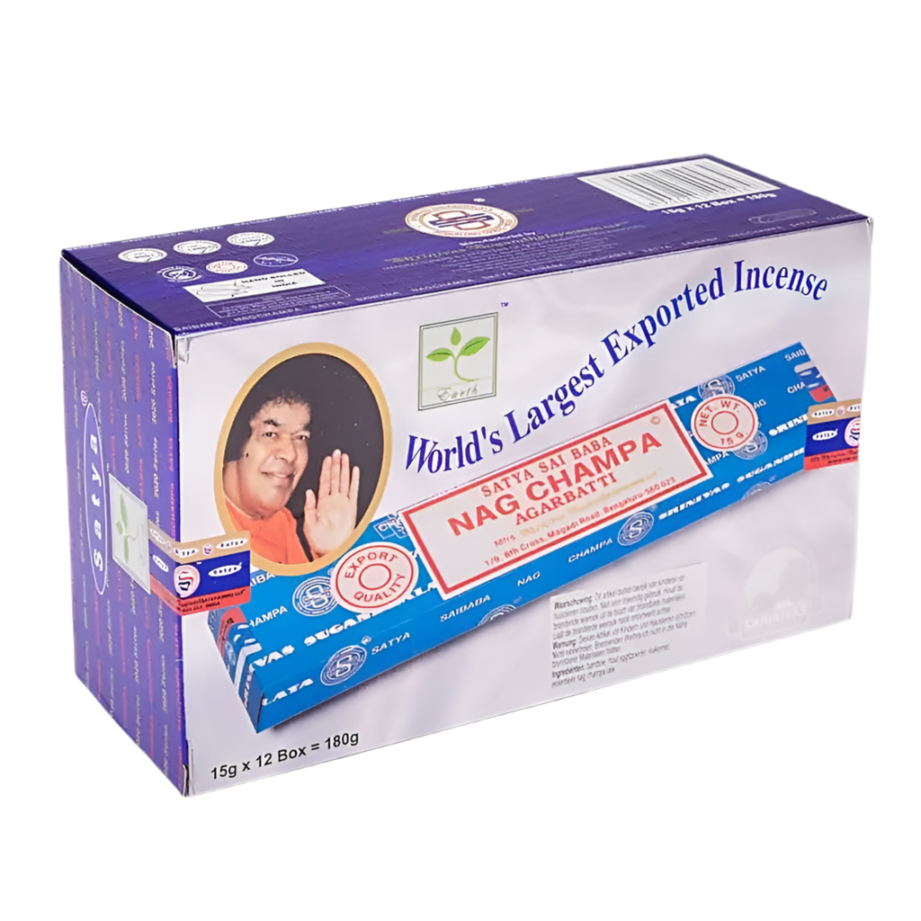 Satya Nag Champa Agarbatti Räucherstäbchen – Naturreiner indischer Duft für Meditation & Entspannung