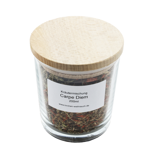 Kräutermischung Carpe Diem – Wohltuender Räucherduft für innere Balance & Erdung – Handverarbeitetes Räucherwerk