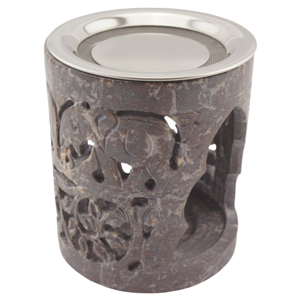 Räucherstövchen “Hati” aus Speckstein – Indische Handwerkskunst mit Elefantenmotiv