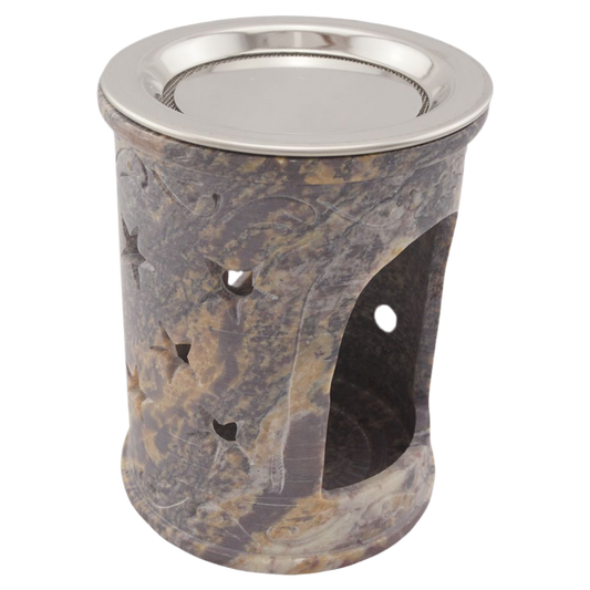 Räucherstövchen “Sonne” aus Speckstein – Strahlende Energie für sanftes Räuchern mit Edelstahlsieb & Metallscheibe