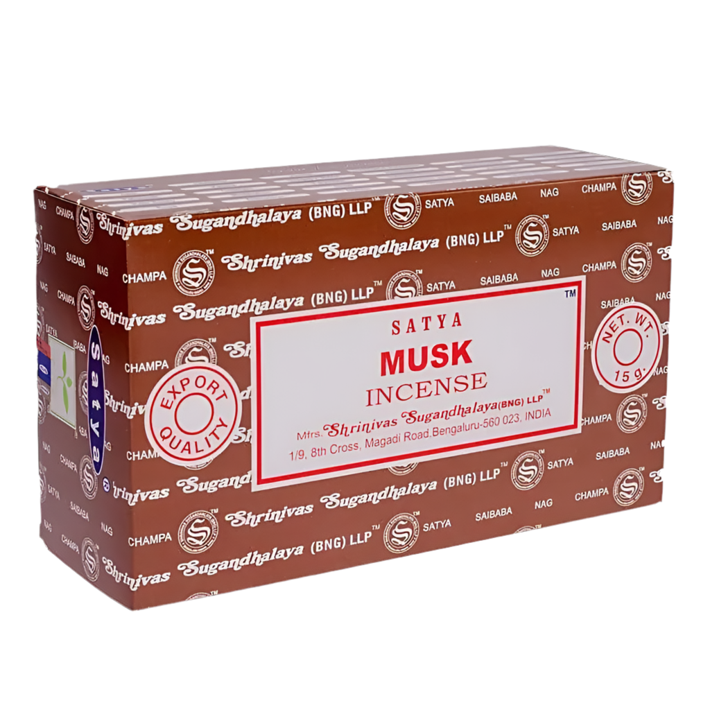 Satya Musk Räucherstäbchen – 100 % naturreiner Moschus-Duft für Entspannung & Sinnlichkeit
