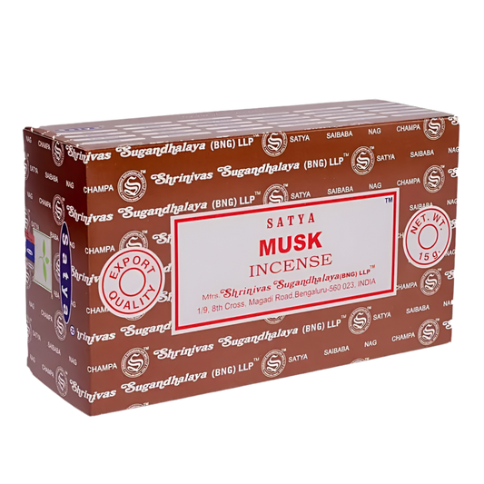 Satya Musk Räucherstäbchen – 100 % naturreiner Moschus-Duft für Entspannung & Sinnlichkeit