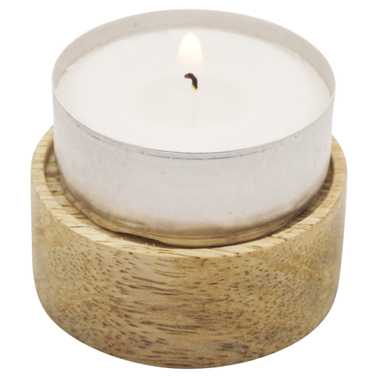 Podest für Räucherstövchen – Temperaturregulierung für Teelichter – Aus Mangoholz, Ø 44 mm, Höhe 18,5 mm