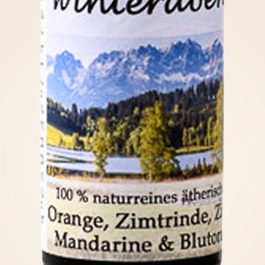 Winterabend Duftöl – Nahaufnahme des Etiketts