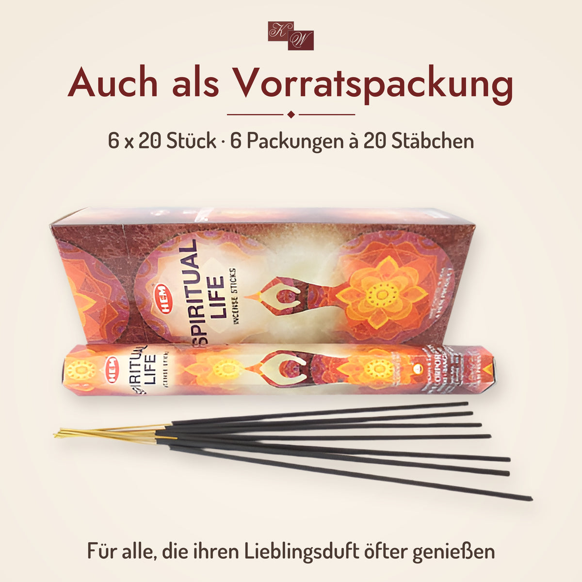 HEM Spiritual Life Räucherstäbchen – Vorratspackung