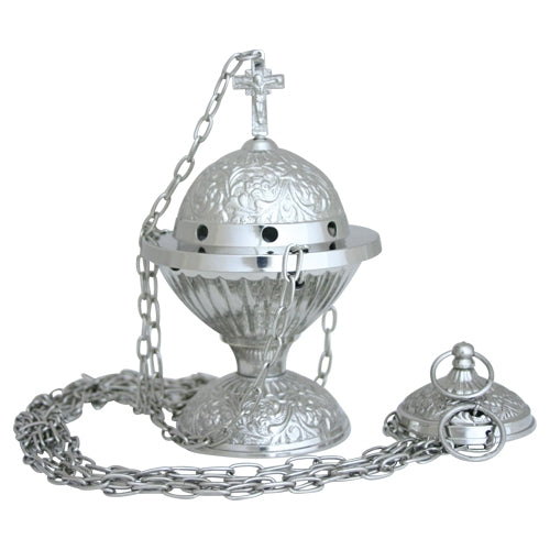 Weihrauchfass Barock - H 18 cm - vernickelt