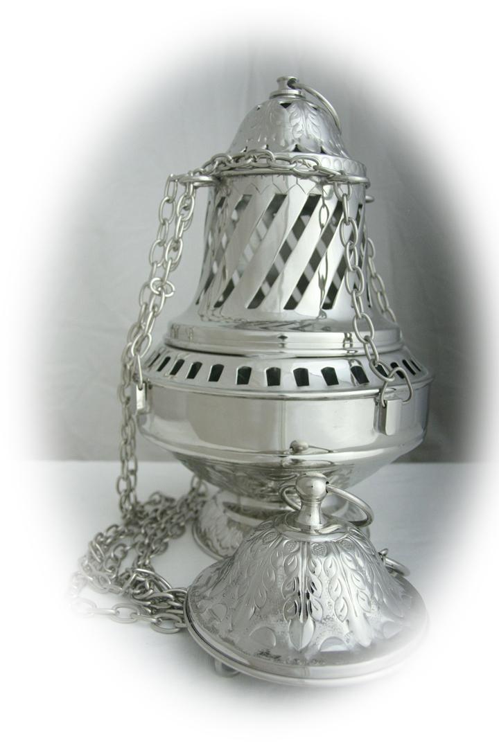 Weihrauchfass Santiago de Compostela - H 33 cm - vernickelt