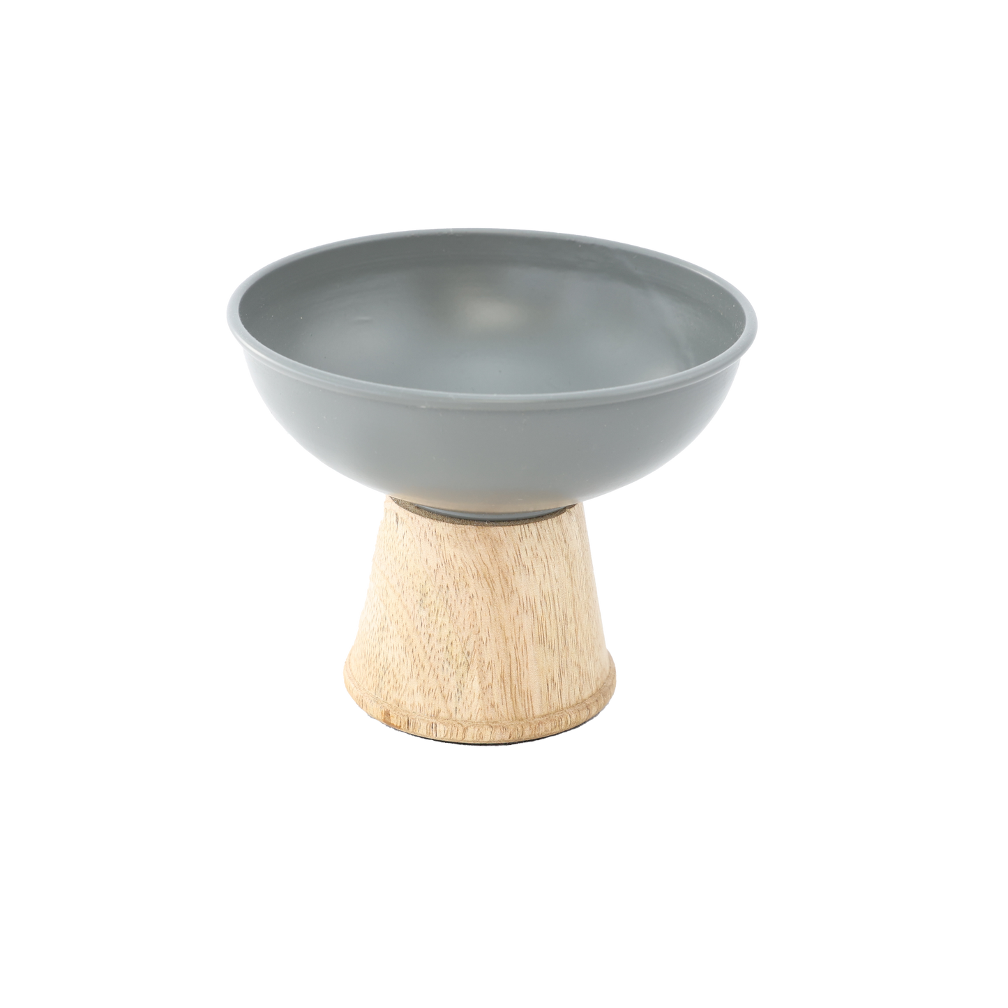 Räucherkelch "Wood" aus Metall & Mangoholz – Handgefertigt in Anthrazit für Räucherrituale mit Kohle, Weihrauch & Kräutern
