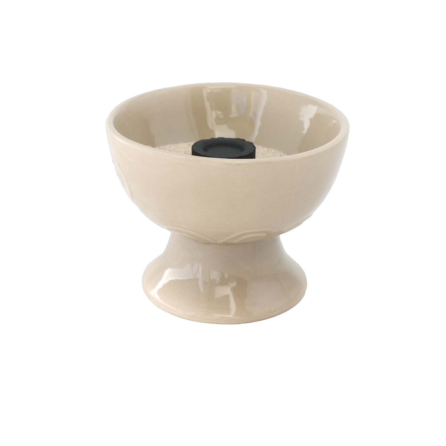 Räucherkelch “Helena” aus Keramik – Handgefertigt in Macchiato für Räucherrituale mit Kohle, Weihrauch & Kräutern