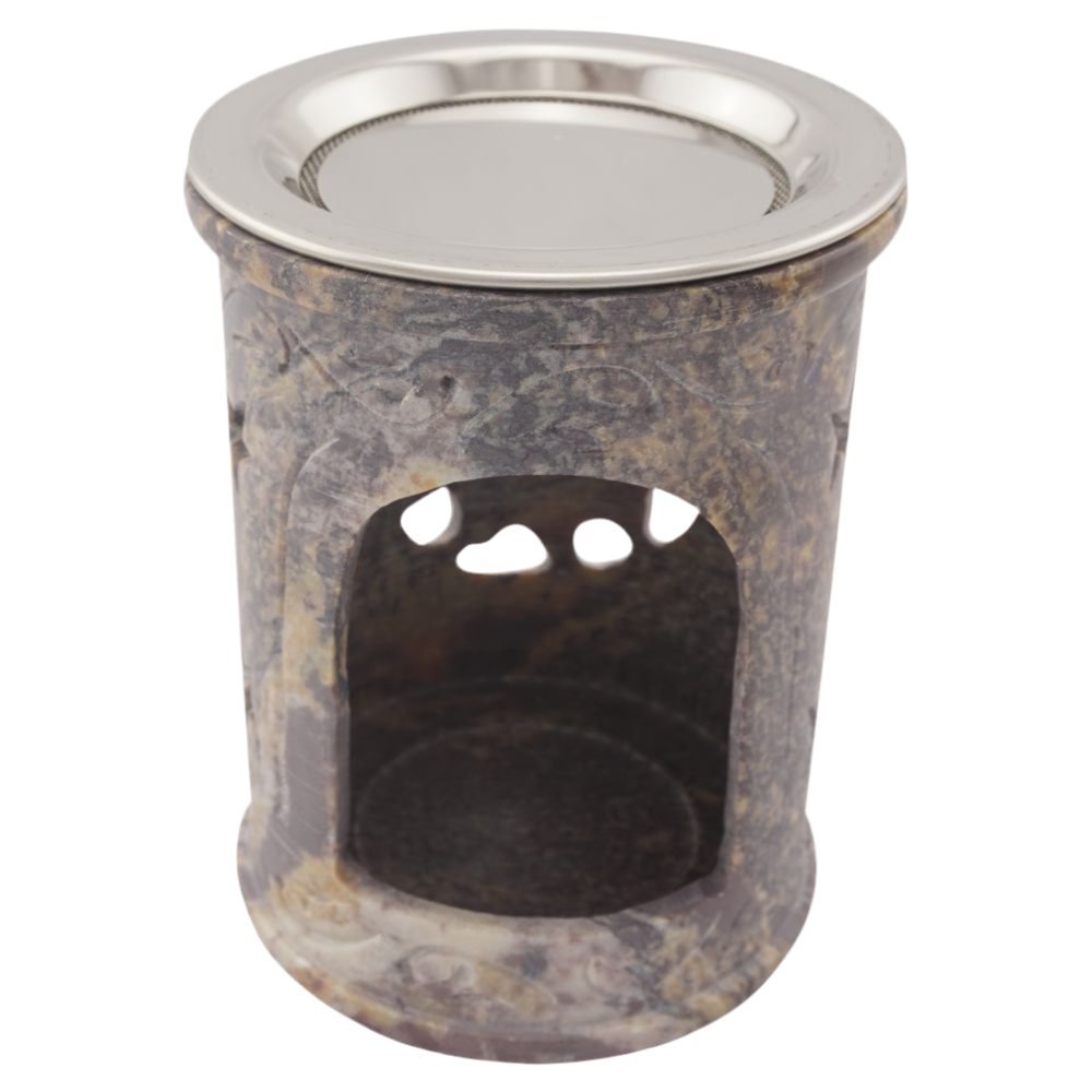 Räucherstövchen “Sonne” aus Speckstein – Strahlende Energie für sanftes Räuchern mit Edelstahlsieb & Metallscheibe