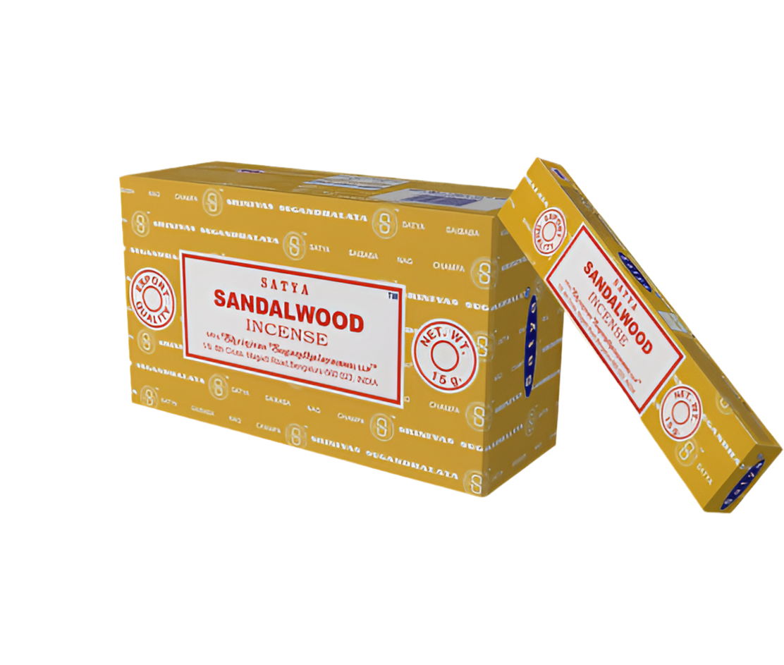 Satya Sandelwood Räucherstäbchen – 100 % naturreiner Sandelholz-Duft für Entspannung & Raumklima