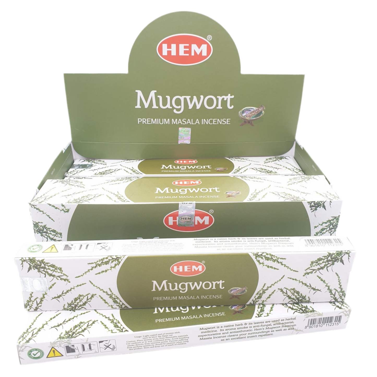 HEM Mugwort Masala Räucherstäbchen – 100 % naturreiner Beifuß-Duft für Reinigung & spirituelle Reinigung