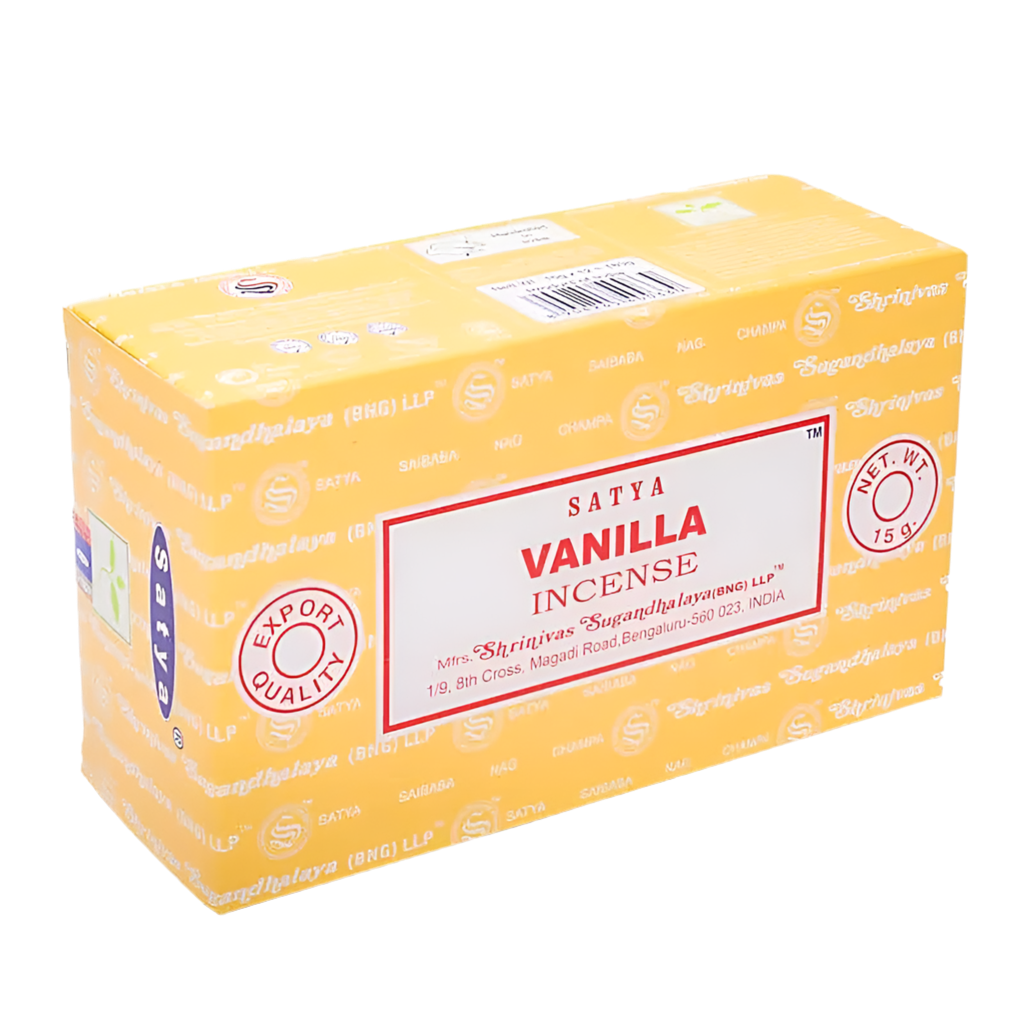 Satya Vanille Räucherstäbchen – 100 % naturreiner Vanille-Duft für Entspannung & Wohlbefinden