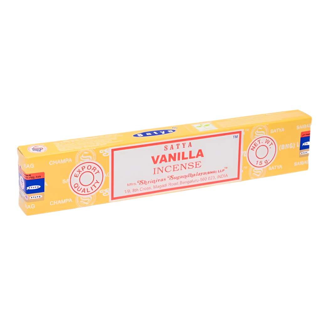 Satya Vanille Räucherstäbchen – 100 % naturreiner Vanille-Duft für Entspannung & Wohlbefinden