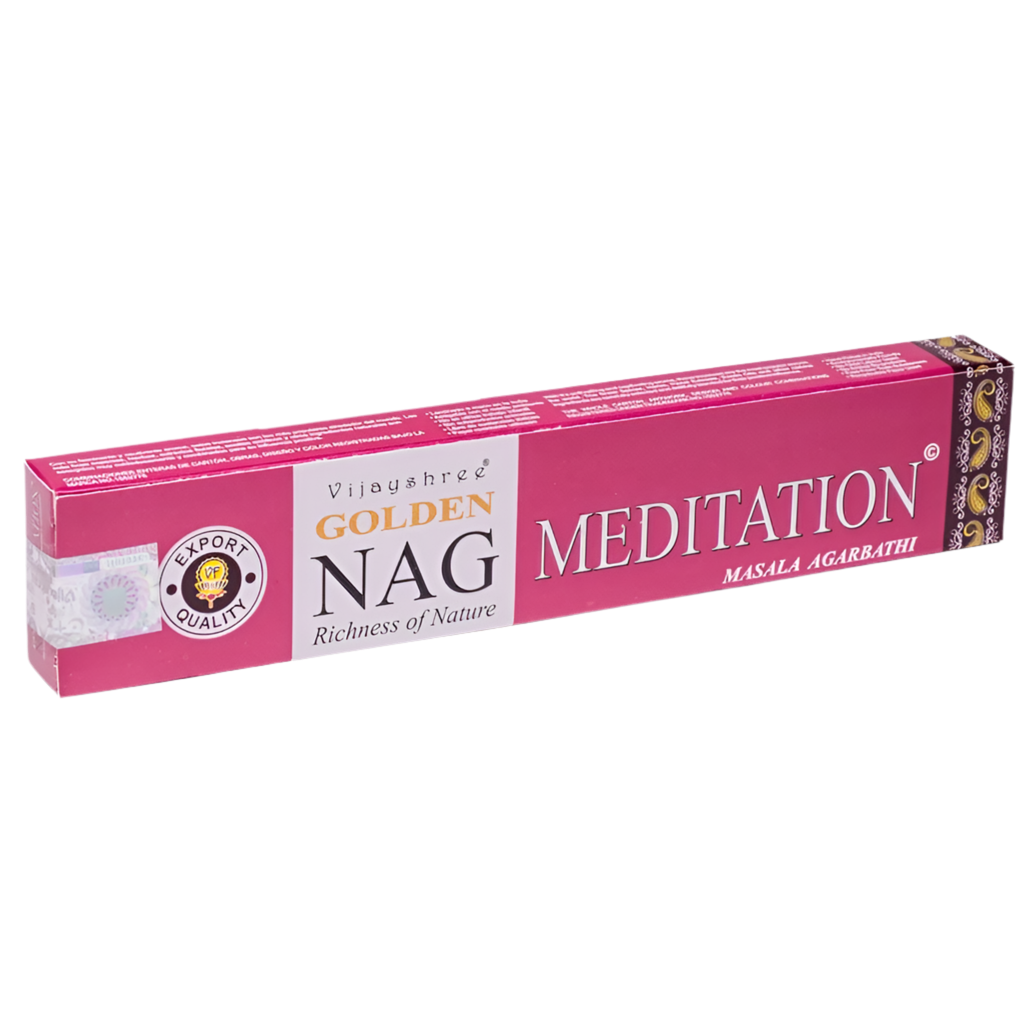 Golden Nag Meditation Räucherstäbchen – 100 % naturreiner Sandelholz-Duft für Meditation & Entspannung