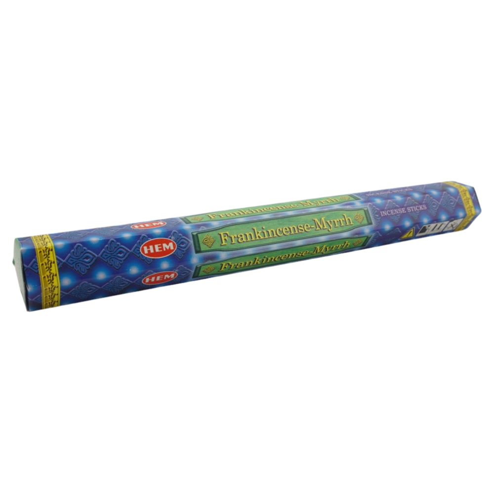 HEM Francincense-Myrrhe Räucherstäbchen – 100 % naturreiner Weihrauch-Myrrhe-Duft für Reinigung & Entspannung