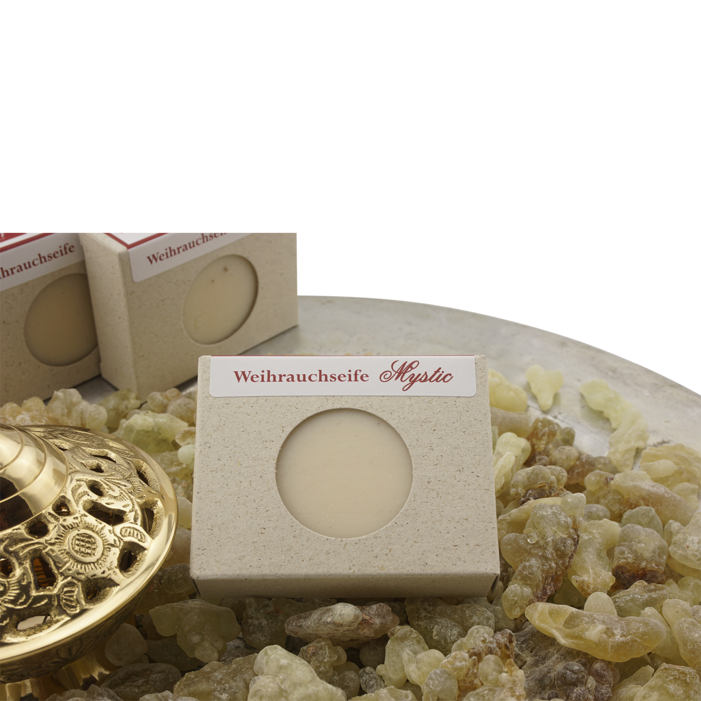 Handgemachte Weihrauchseife „Mystic“ – Aus echtem Weihrauchharz – Babassu- & Jojobaöl – 100% vegan & palmölfrei – 100 g