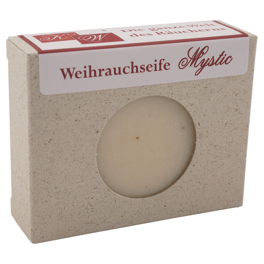 Handgemachte Weihrauchseife „Mystic“ – Aus echtem Weihrauchharz – Babassu- & Jojobaöl – 100% vegan & palmölfrei – 100 g