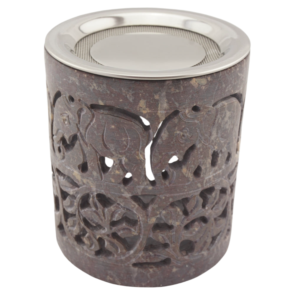 Räucherstövchen “Hati” aus Speckstein – Indische Handwerkskunst mit Elefantenmotiv