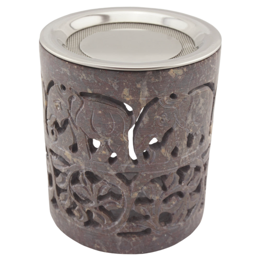 Räucherstövchen “Hati” aus Speckstein – Indische Handwerkskunst mit Elefantenmotiv