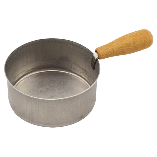 Edelstahltöpfchen mit Holzgriff - Durchmesser 38