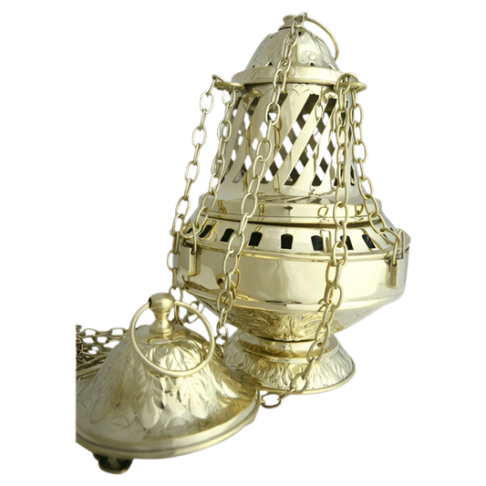 Weihrauchfass Santiago de Compostela H33 Messing – Prächtiges Räuchergefäß nach historischem Vorbild für feierliche Zeremonien