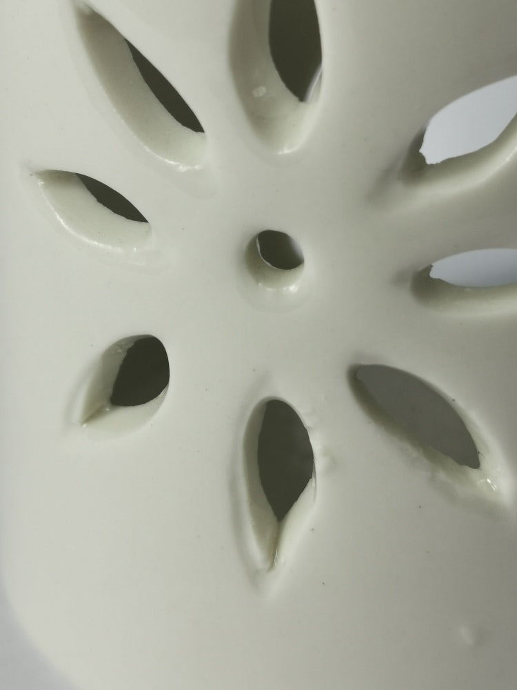 Räucherstövchen Keramik “Sternenblume” mit Metallsieb und Metallscheibe – H 11cm - 2. Wahl