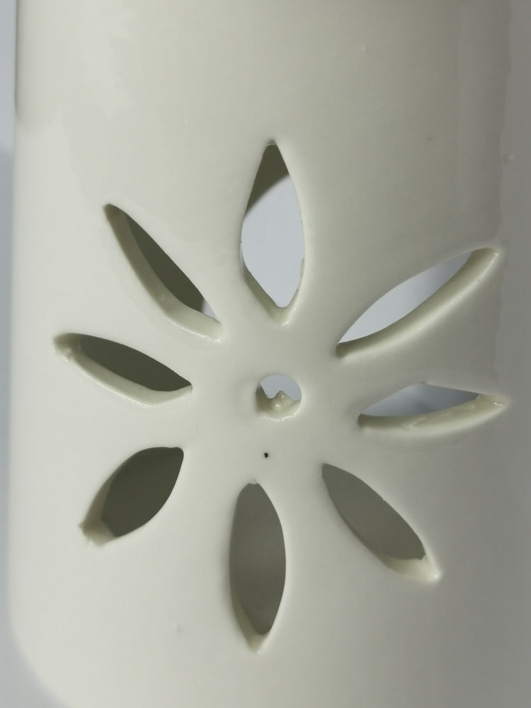 Räucherstövchen Keramik “Sternenblume” mit Metallsieb und Metallscheibe – H 11cm - 2. Wahl