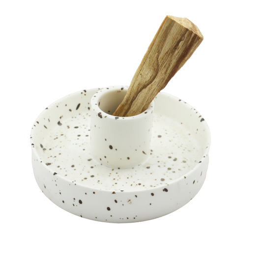 Palo Santo Set – Räucherholz & Halter MADEIRA (sale & pepe) aus Keramik – Perfekt für Rituale, Meditation & entspannte Räuchermomente