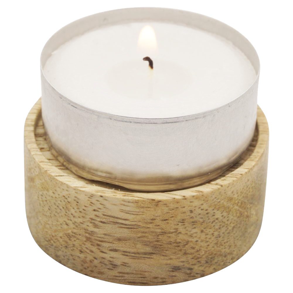 Podest für Räucherstövchen – Temperaturregulierung für Teelichter – Aus Mangoholz, Ø 44 mm, Höhe 18,5 mm