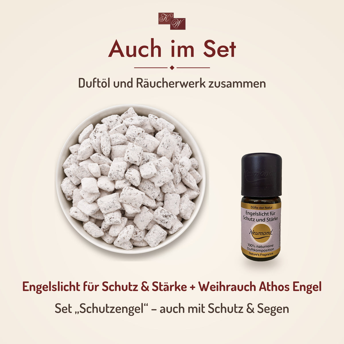 Engelslicht für Schutz & Stärke auch im Duftöl- und Räucherset mit Weihrauch Athos Engel