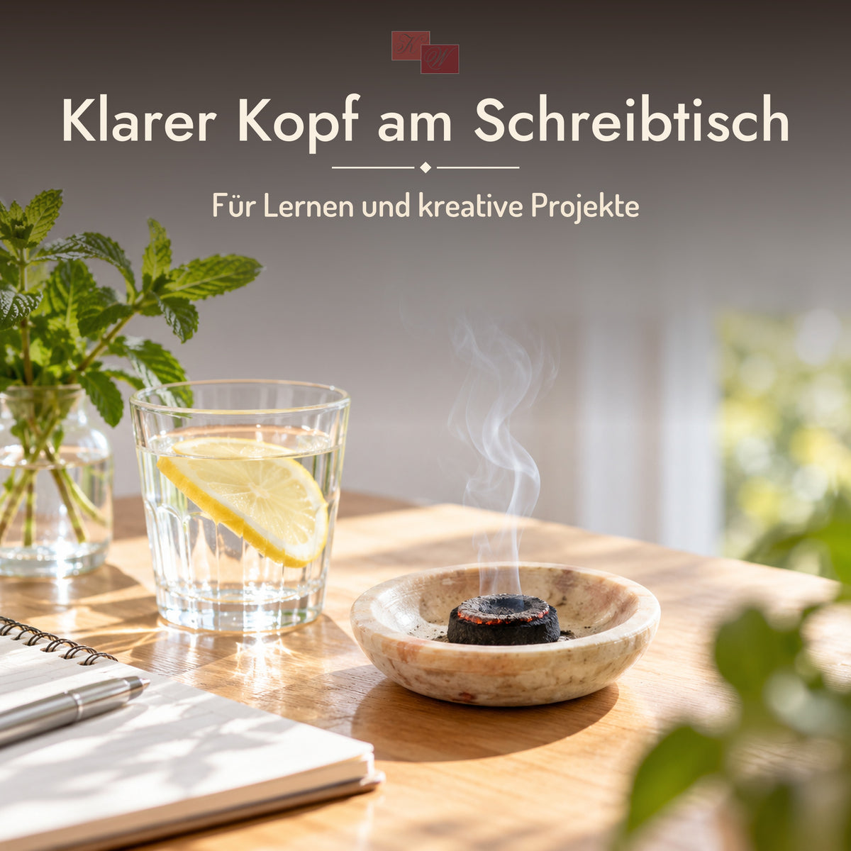 Duftöl- und Räucherset Kreatives Denken – Klarer Kopf am Schreibtisch