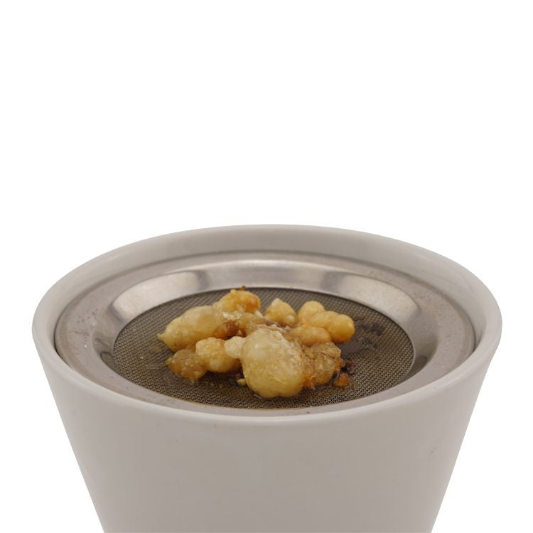 Fair Trade: 2-tlg. Räucherstövchen Keramik Farbe weiß