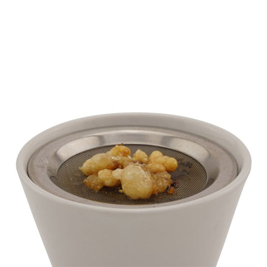 Fair Trade: 2-tlg. Räucherstövchen Keramik Farbe weiß