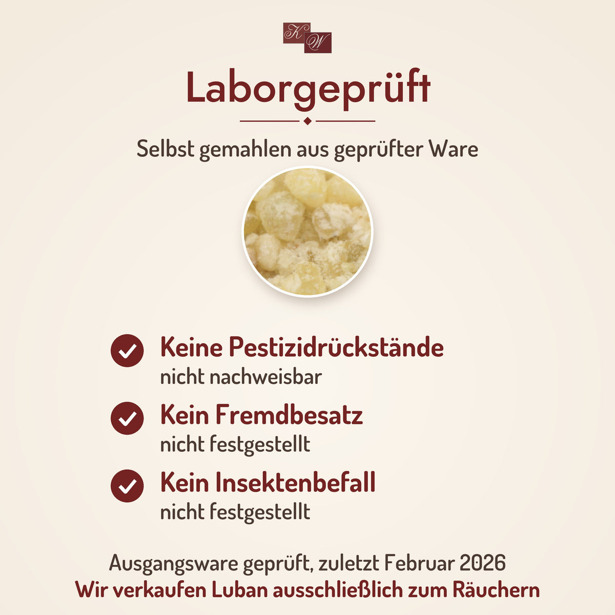 Kau-Weihrauch Luban feinkörnig – laborgeprüft
