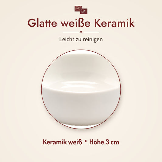 Keramik-Duftschale weiß Ø 8 cm – Material in der Nahansicht