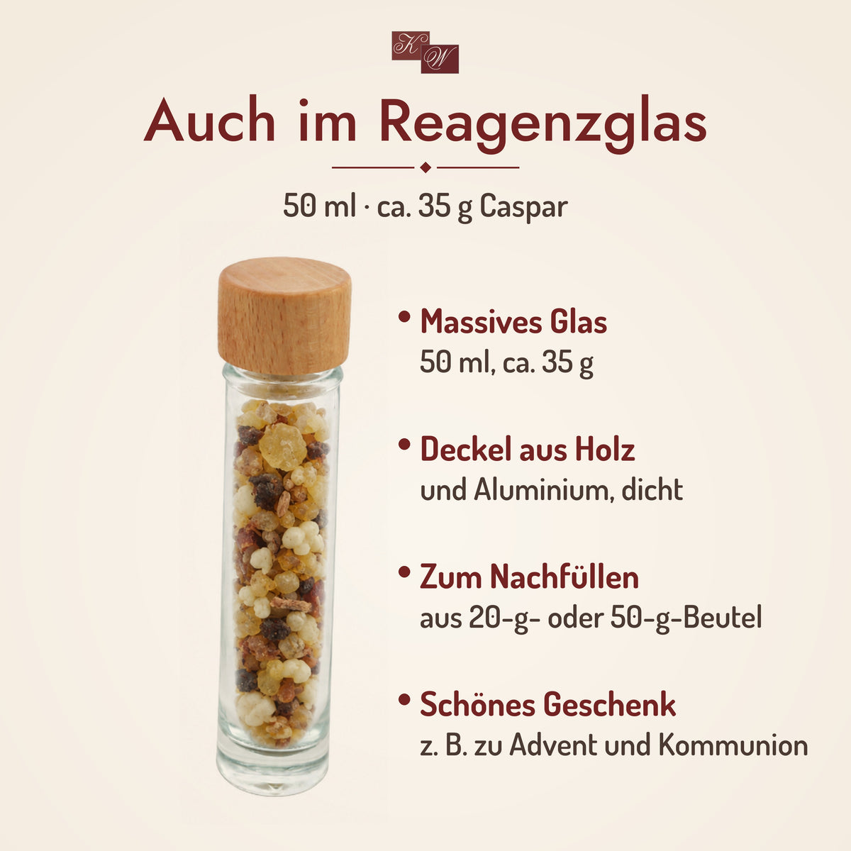 Kirchenweihrauch Caspar im Reagenzglas 50 ml