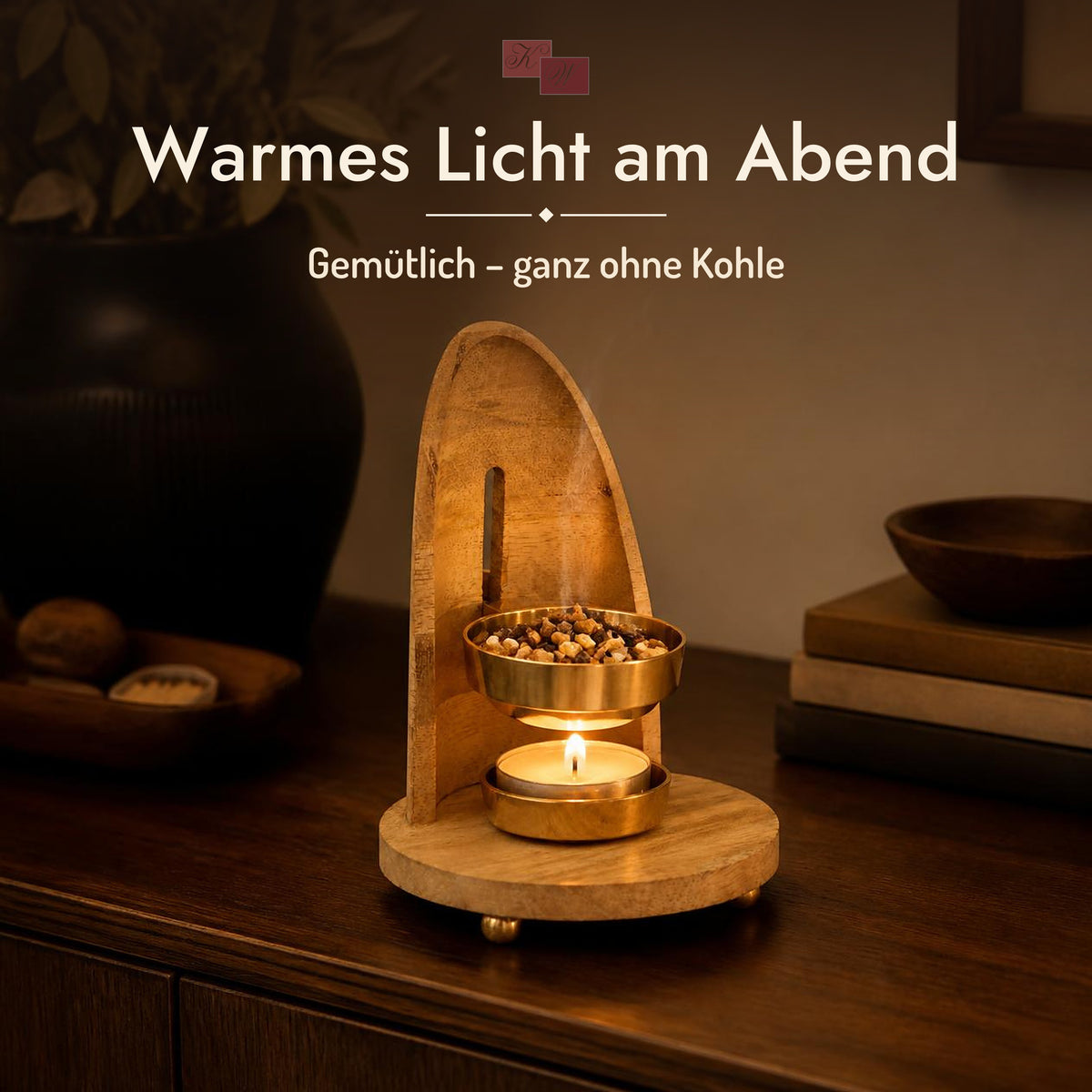 Weihrauchbrenner Maha – warmes Licht am Abend