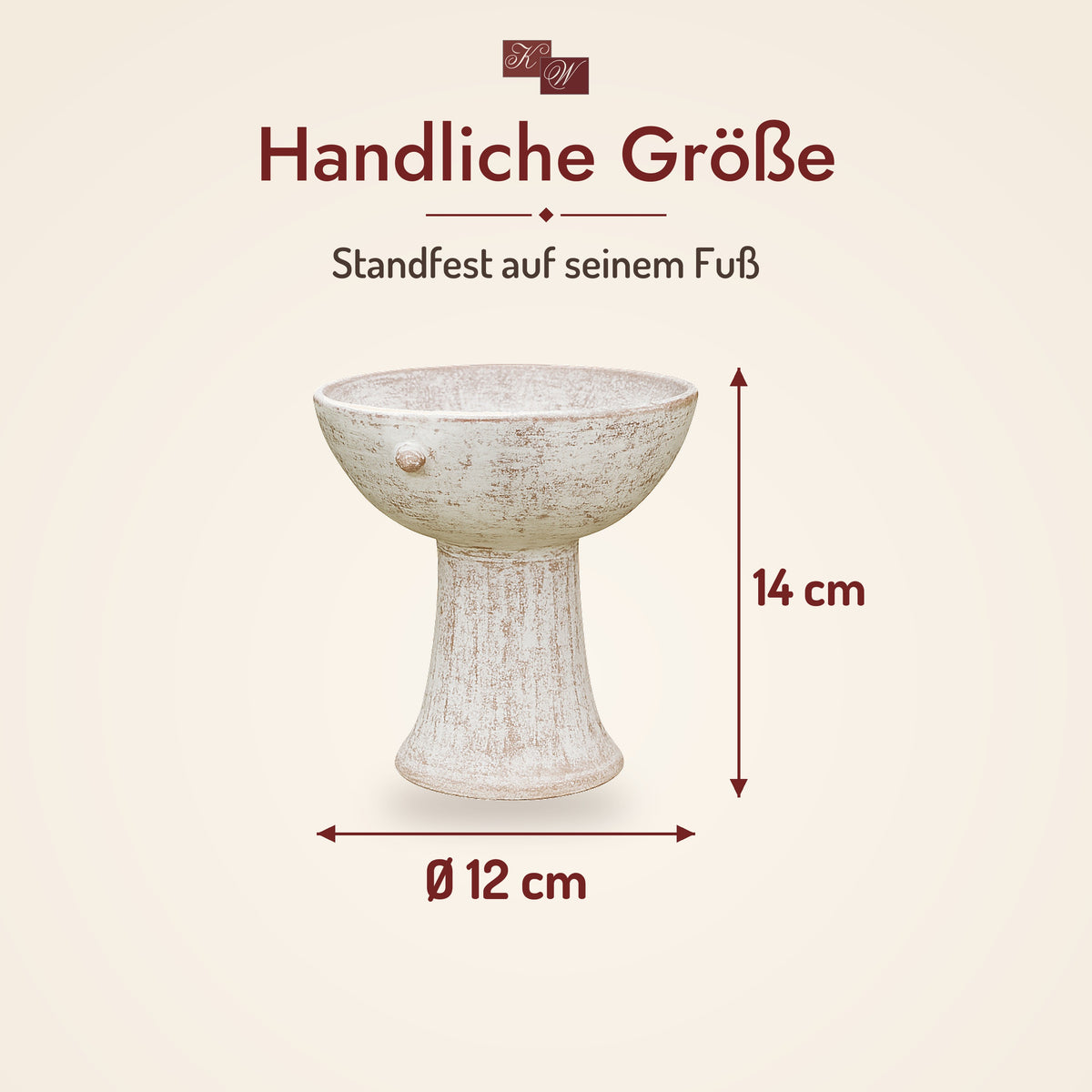 Räucherkelch Medan aus Terrakotta – Größe: Ø 12 cm, Höhe 14 cm