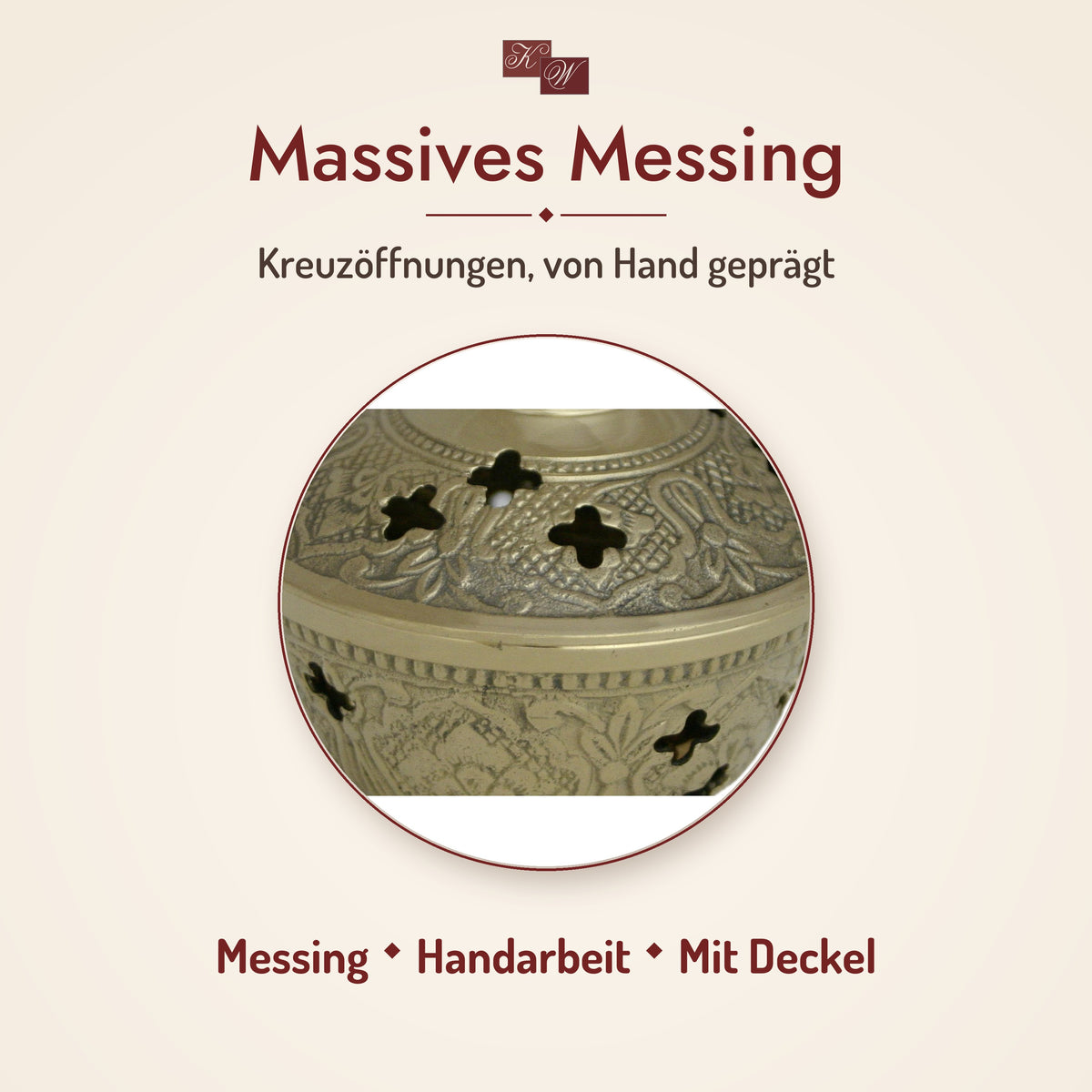 Weihrauchschale D7 aus Messing – Material im Detail